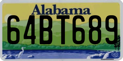 AL license plate 64BT689