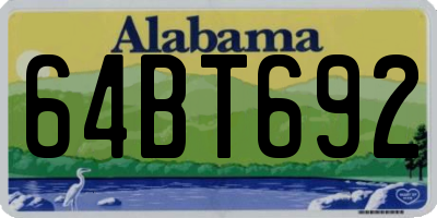 AL license plate 64BT692