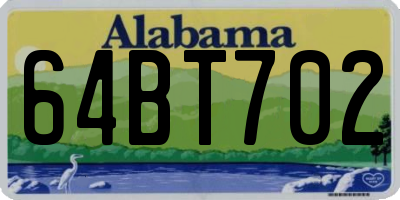 AL license plate 64BT702