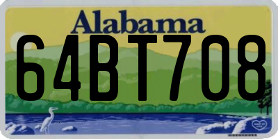 AL license plate 64BT708