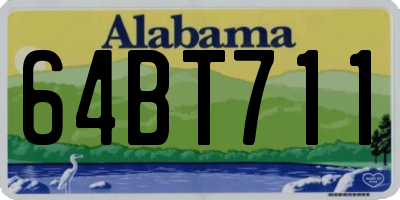 AL license plate 64BT711