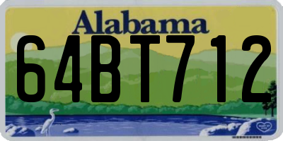 AL license plate 64BT712