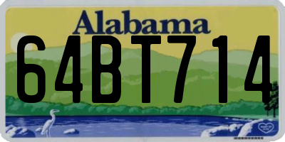 AL license plate 64BT714