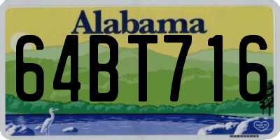 AL license plate 64BT716