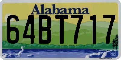 AL license plate 64BT717