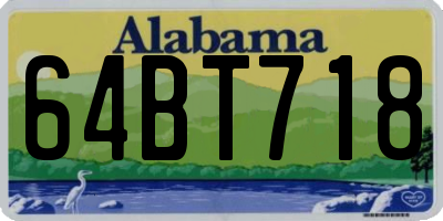 AL license plate 64BT718