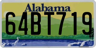 AL license plate 64BT719