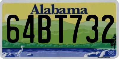 AL license plate 64BT732