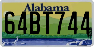 AL license plate 64BT744