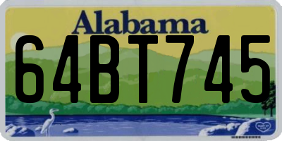 AL license plate 64BT745