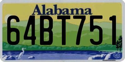 AL license plate 64BT751
