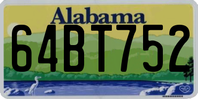 AL license plate 64BT752
