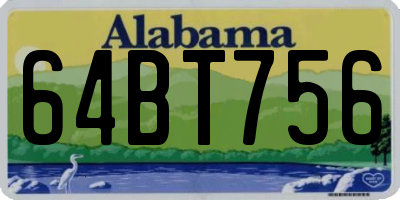AL license plate 64BT756