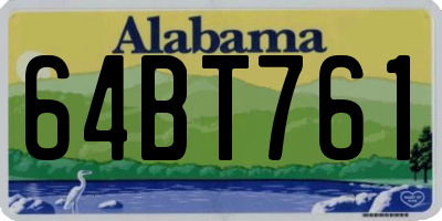 AL license plate 64BT761