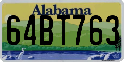 AL license plate 64BT763
