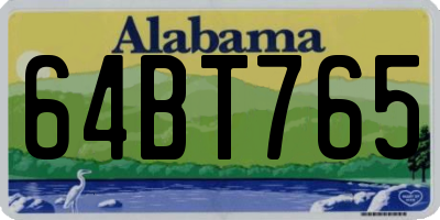 AL license plate 64BT765