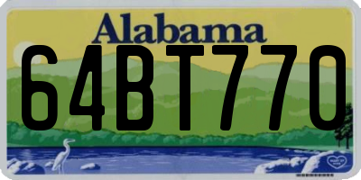 AL license plate 64BT770