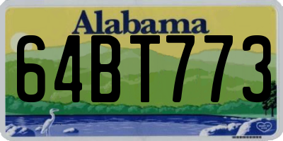 AL license plate 64BT773
