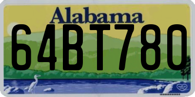 AL license plate 64BT780