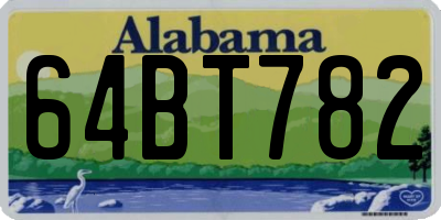 AL license plate 64BT782