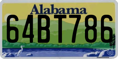 AL license plate 64BT786