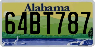 AL license plate 64BT787