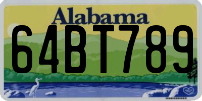 AL license plate 64BT789