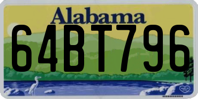 AL license plate 64BT796