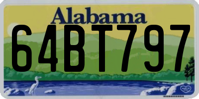 AL license plate 64BT797
