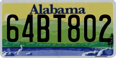 AL license plate 64BT802
