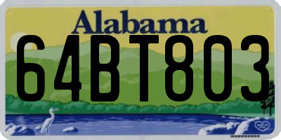 AL license plate 64BT803