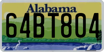 AL license plate 64BT804