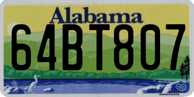 AL license plate 64BT807