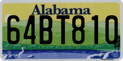 AL license plate 64BT810