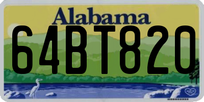 AL license plate 64BT820