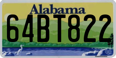 AL license plate 64BT822