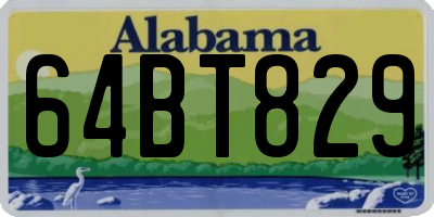 AL license plate 64BT829