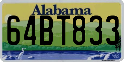 AL license plate 64BT833