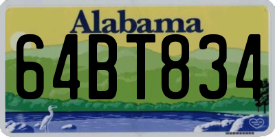 AL license plate 64BT834