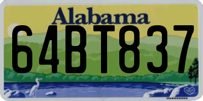 AL license plate 64BT837