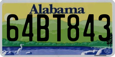 AL license plate 64BT843