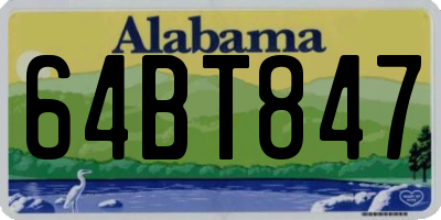 AL license plate 64BT847