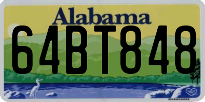AL license plate 64BT848