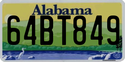 AL license plate 64BT849