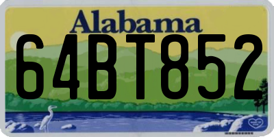 AL license plate 64BT852