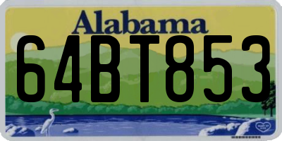 AL license plate 64BT853