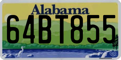 AL license plate 64BT855