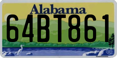 AL license plate 64BT861