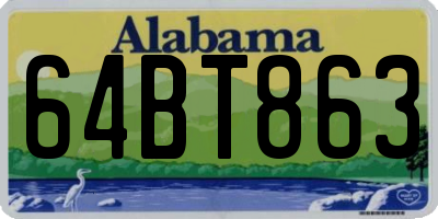 AL license plate 64BT863