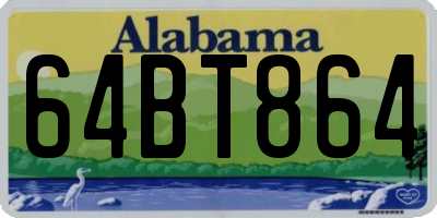 AL license plate 64BT864